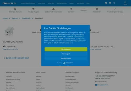 
                            3. Downloads | dLAN® 200 AVmini | devolo AG