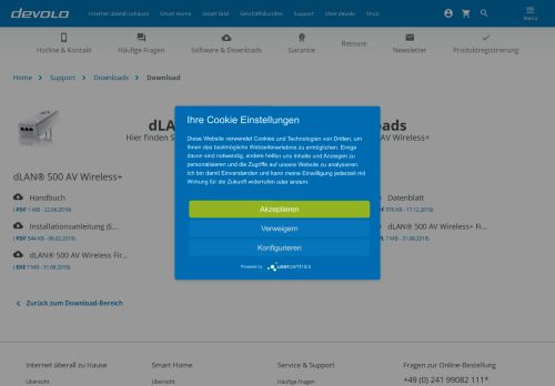 
                            2. Downloads | dLAN® 500 AV Wireless+ | devolo AG