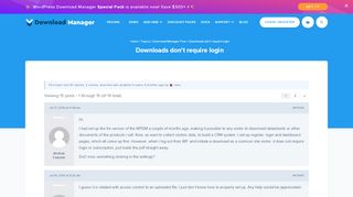 
                            9. Downloads don't require login - WordPress Download Manager