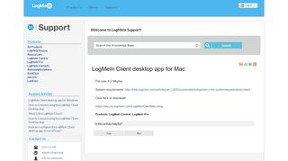 
                            5. Downloads: LogMeIn Client desktop app for Mac
