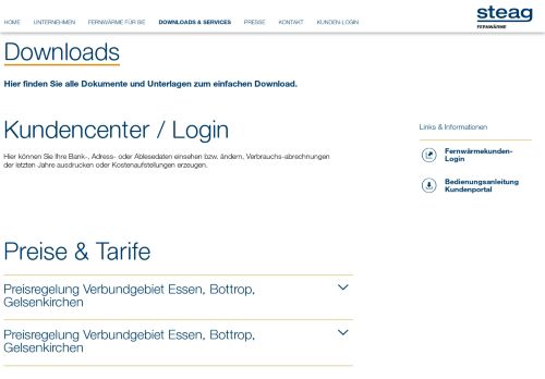 
                            8. Downloads & Services - STEAG Fernwärme