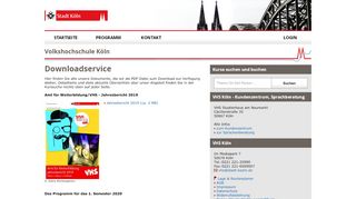 
                            13. Downloadservice - VHS Köln