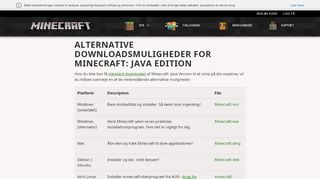 
                            1. Downloadsmuligheder for Minecraft: Java Edition | Minecraft