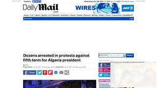 
                            10. Dozens arrested in protests against fifth term for... | Daily Mail Online