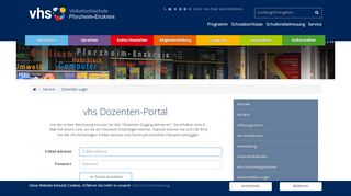 
                            10. Dozenten Login | vhs Pforzheim | vhs Pforzheim: Service: Dozenten ...