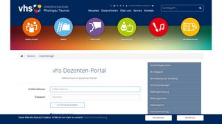 
                            13. Dozentenlogin | vhs Rheingau Taunus