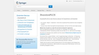
                            7. DozentenPLUS Service | Springer