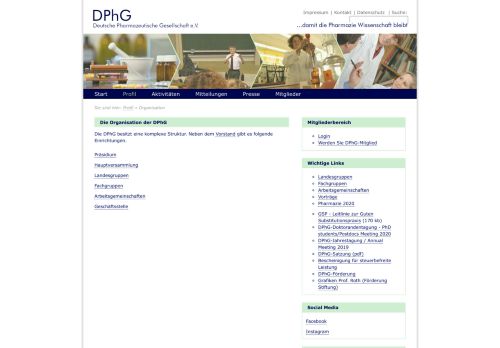 
                            8. DPhG: Organisation