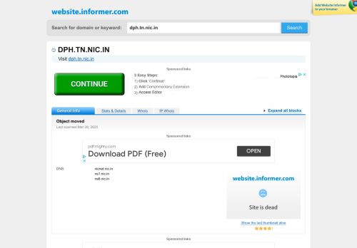 
                            6. dph.tn.nic.in at WI. Object moved - Website Informer