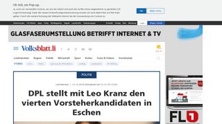 
                            12. DPL stellt mit Leo Kranz den vierten Vorsteherkandidaten in Eschen ...