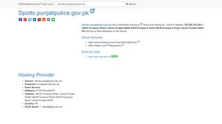 
                            11. Dpotts.punjabpolice.gov.pk Error Analysis (By Tools)