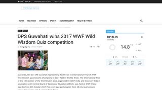 
                            11. DPS Guwahati wins 2017 WWF Wild Wisdom Quiz competition | The ...