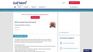 
                            6. DPS Licensed Security Guard | Jobs in Dubai, UAE by Transguard ...