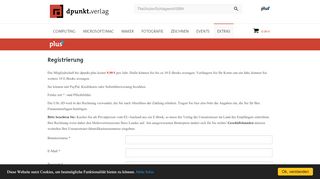 
                            3. dpunkt.plus: Registrierung - dpunkt.verlag