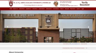 
                            1. Dr. A. P. J. ABDUL KALAM UNIVERSITY - Home