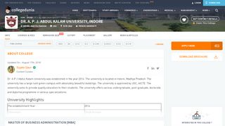 
                            4. Dr. A. P. J. Abdul Kalam University, Indore - Admissions, Contact ...