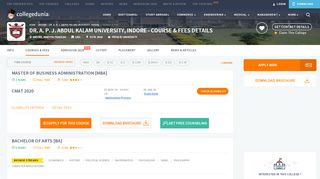 
                            3. Dr. A. P. J. Abdul Kalam University, Indore Courses & Fees 2019-2020