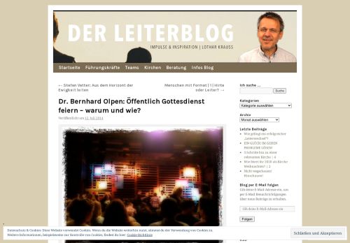 
                            8. Dr. Bernhard Olpen: Öffentlich Gottesdienst feiern – warum und wie ...