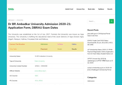 
                            13. Dr BR Ambedkar University Admission 2019-2020: Application Form