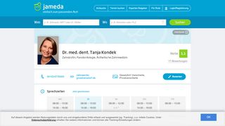 
                            12. Dr. med. dent. Tanja Kondek in Großhansdorf | jameda