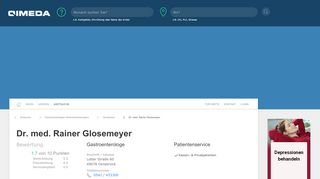 
                            10. Dr. med. Rainer Glosemeyer - Gastroenterologe in 49078 Osnabrück ...