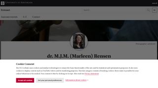 
                            13. dr. M.J.M. (Marleen) Rensen - Extranet - University of Amsterdam