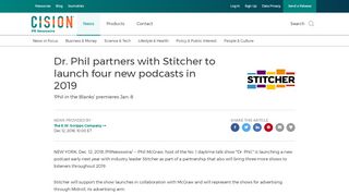 
                            13. Dr. Phil partners with Stitcher to launch four new podcasts in 2019