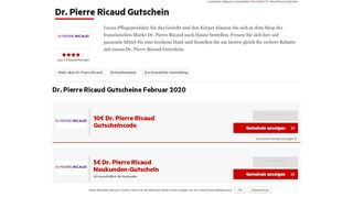 
                            12. Dr. Pierre Ricaud Gutscheine Februar 2019 | 10€ + 5€ Code - Stern
