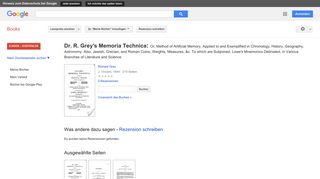 
                            12. Dr. R. Grey's Memoria Technica: Or, Method of Artificial Memory, ...