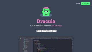 
                            11. Dracula — A dark theme for JetBrains and 50+ apps