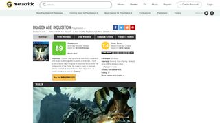 
                            12. Dragon Age: Inquisition for PlayStation 4 Reviews - Metacritic