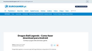 
                            12. Dragon Ball Legends - Como fazer download para Android - Eurogamer