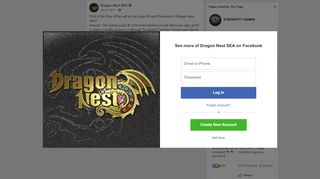 
                            6. Dragon Nest SEA - FAQ of the Day: What will be my Login ID ...