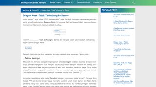 
                            7. Dragon Nest - Tidak Terhubung Ke Server - My House Games Review