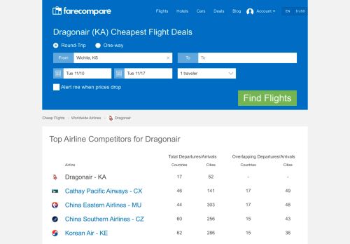 
                            12. Dragonair Flights - Cheap Flights & Best Deals | FareCompare