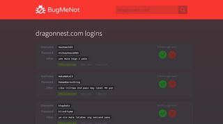 
                            2. dragonnest.com passwords - BugMeNot