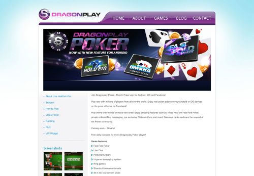 
                            2. Dragonplay Poker - The #1 Poker app for Android, iOS and Facebook!