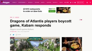 
                            9. Dragons of Atlantis players boycott game, Kabam responds - Polygon