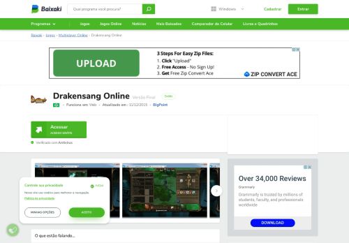 
                            4. Drakensang Online Download - Baixaki