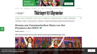 
                            10. Drama um Tanzmariechen Mara vor der Premiere des HWC – Weimar ...