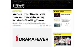 
                            9. DramaFever K-Drama Streaming Service Shuts Down – Variety