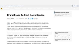 
                            13. DramaFever To Shut Down Service - ComicBook.com