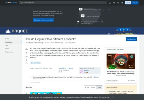 
                            3. draw something - How do I log in with a different account? - Arqade