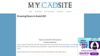 
                            10. Drawing a simple door in AutoCAD tutorial - myCADsite