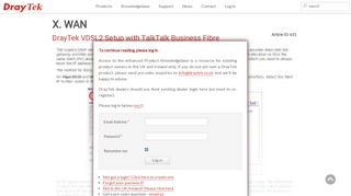 
                            5. DrayTek VDSL2 Setup with TalkTalk Business Fibre
