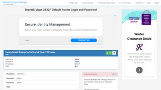 
                            8. Draytek Vigor 2132F Default Router Login and Password - Clean CSS