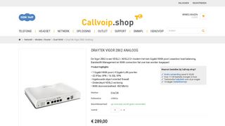 
                            11. DrayTek Vigor 2862 Analoog - Callvoip.shop
