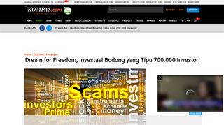 
                            3. Dream for Freedom, Investasi Bodong yang Tipu 700.000 Investor ...