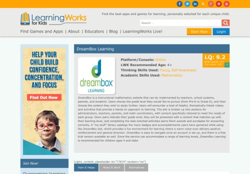 
                            9. DreamBox Learning - LearningWorks for Kids