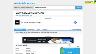 
                            10. dreamewallet.com at Website Informer. Visit Dreamewallet.